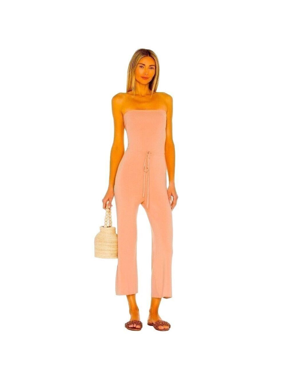 Lovers + Friends Pink Strapless Jumpsuit